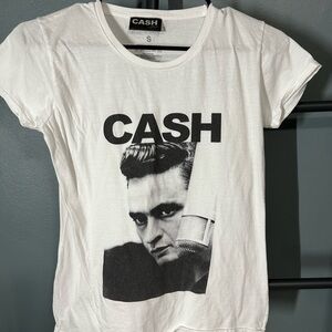 NWOT Johnny Cash White Short Sleeve Tee